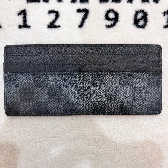 Louis Vuitton Black Damier Graphite Long Card Holder Wallet case - Picture 11 of 12